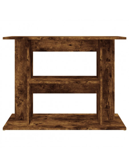 Supporto Acquario 80x35x60 cm in Legno Multistrato Rovere Fumo