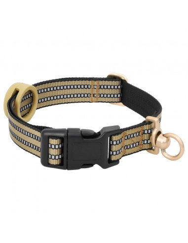 Pettorina Cani con Guinzaglio e Collare Regolabile Marrone XL