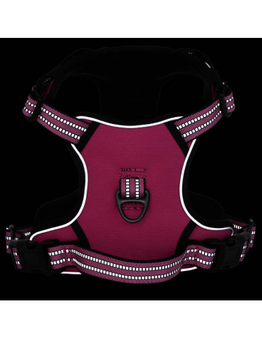 Pettorina per Cani con Strisce Riflettenti Regolabile Rosa XL