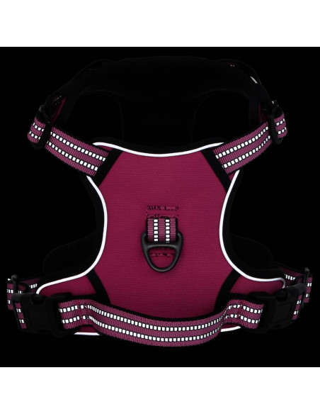 Pettorina per Cani con Strisce Riflettenti Regolabile Rosa XL
