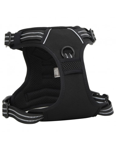 Pettorina per Cani con Guinzaglio e Collare Regolabile Nero M