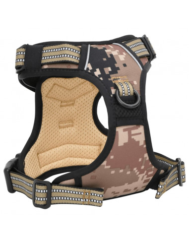 Pettorina Cani Guinzaglio Collare Regolabile Marrone XL