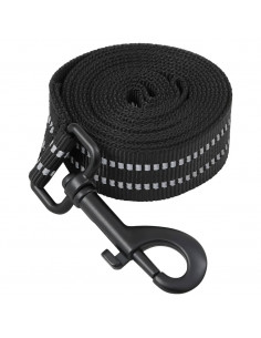 Pettorina per Cani con Guinzaglio e Collare Regolabile Nero S 2