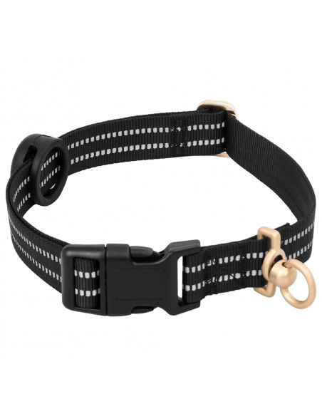 Pettorina per Cani con Guinzaglio e Collare Regolabile Nero S