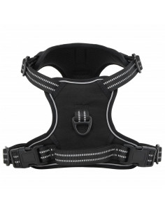 Pettorina per Cani con Strisce Riflettenti Regolabile Nera XL 2