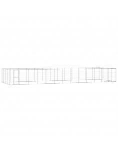 Gabbia per Cani da Esterno in Acciaio Zincato 53,24 m² 2