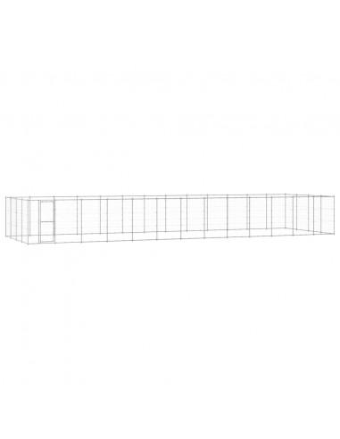 Gabbia per Cani da Esterno in Acciaio Zincato 53,24 m²