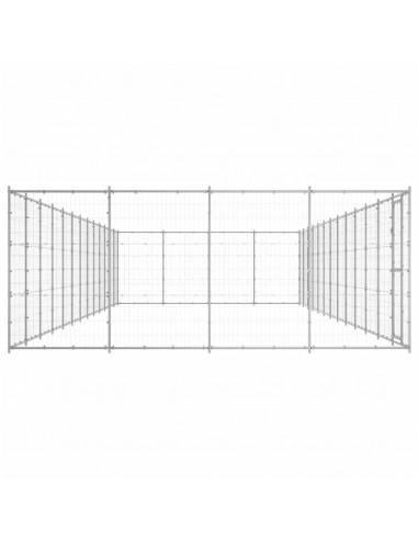 Gabbia per Cani da Esterno in Acciaio Zincato 53,24 m²