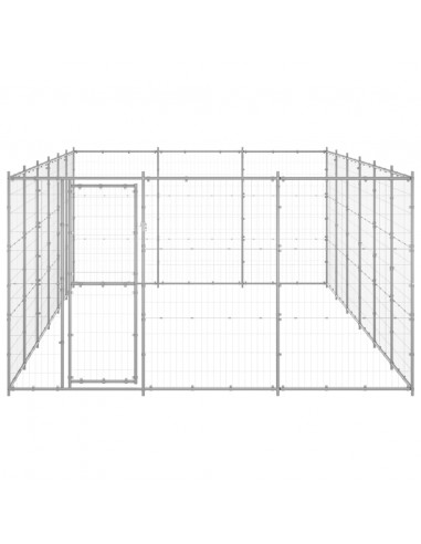 Gabbia per Cani da Esterno in Acciaio Zincato 21,78m²