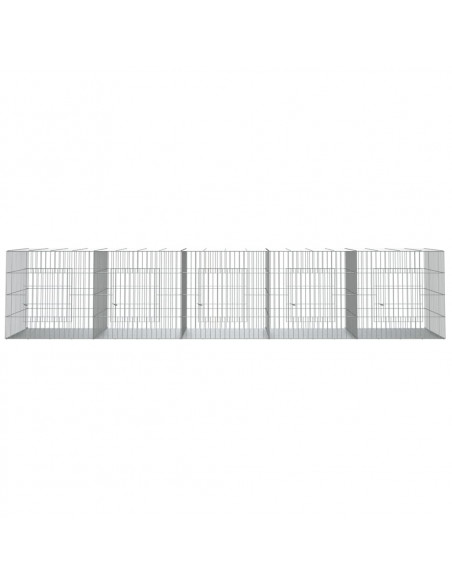 Conigliera con 5 Pannelli 273x79x54 cm Ferro Zincato