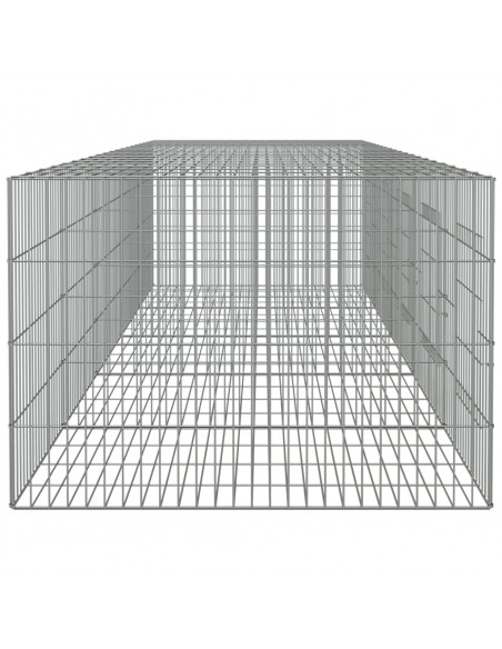 Conigliera con 5 Pannelli 273x79x54 cm Ferro Zincato