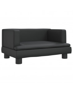 Lettino per Cani Nero 60x40x30 cm in Similpelle 2