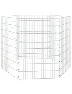 Conigliera con 6 Pannelli 54x80 cm Ferro Zincato 2