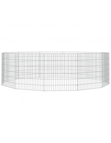 Conigliera con 12 Pannelli 54x60 cm Ferro Zincato