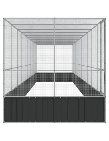 Voliera con Estensione Argento 1039x207x212 cm in Acciaio