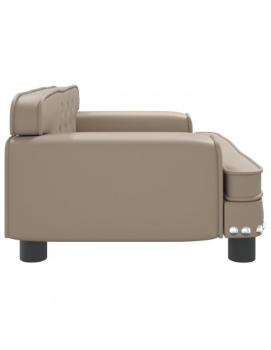 Lettino per Cani Cappuccino 70x45x30 cm in Similpelle