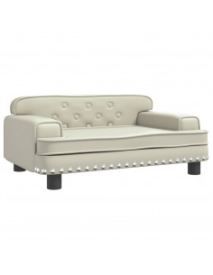 Lettino per Cani Crema 70x45x30 cm in Similpelle 2