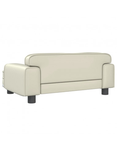 Lettino per Cani Crema 70x45x30 cm in Similpelle