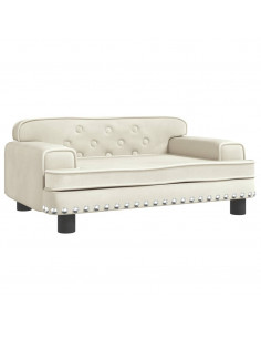 Lettino per Cani Crema 70x45x30 cm in Velluto 2