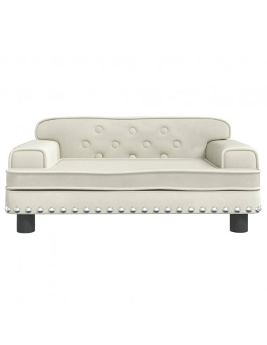 Lettino per Cani Crema 70x45x30 cm in Velluto