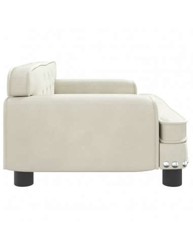 Lettino per Cani Crema 70x45x30 cm in Velluto