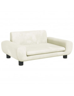 Lettino per Cani Crema 70x45x33 cm in Velluto 2