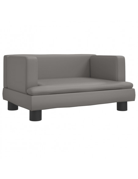 Lettino per Cani Grigio 60x40x30 cm in Similpelle