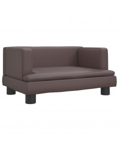 Lettino per Cani Marrone 60x40x30 cm in Similpelle 2