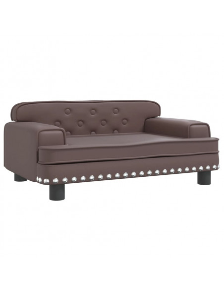Lettino per Cani Marrone 70x45x30 cm in Similpelle