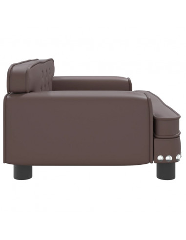 Lettino per Cani Marrone 70x45x30 cm in Similpelle