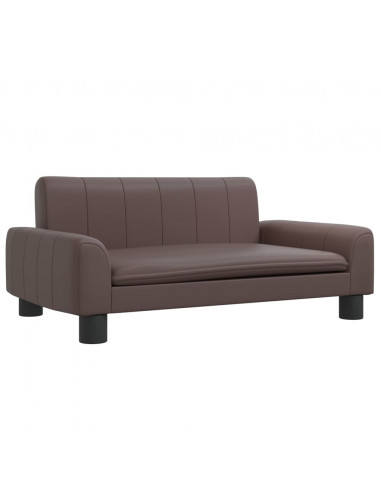 Lettino per Cani Marrone 70x45x30 cm in Similpelle