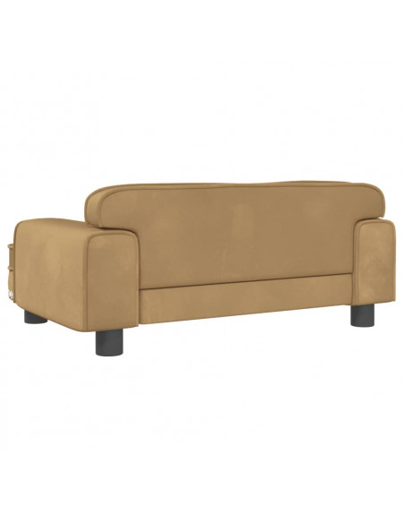 Lettino per Cani Marrone 70x45x30 cm in Velluto