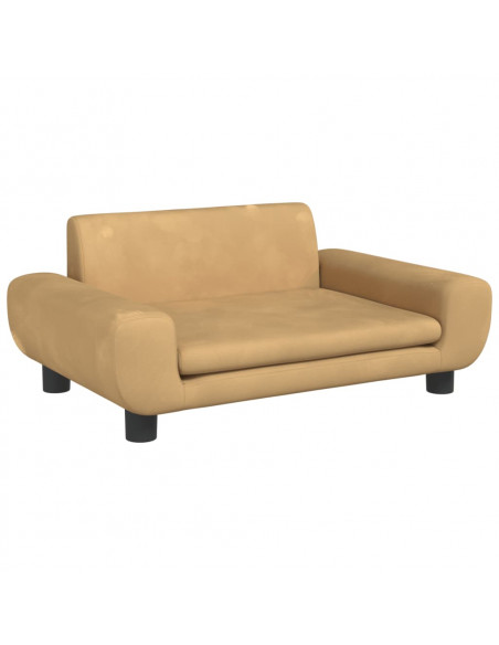 Lettino per Cani Marrone 70x45x33 cm in Velluto
