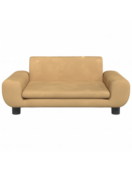 Lettino per Cani Marrone 70x45x33 cm in Velluto