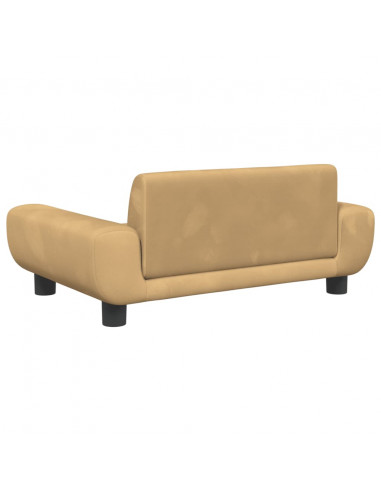 Lettino per Cani Marrone 70x45x33 cm in Velluto