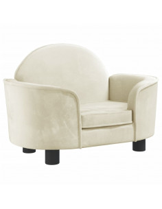 Lettino per Cani Crema 66x40x45 cm in Velluto 2