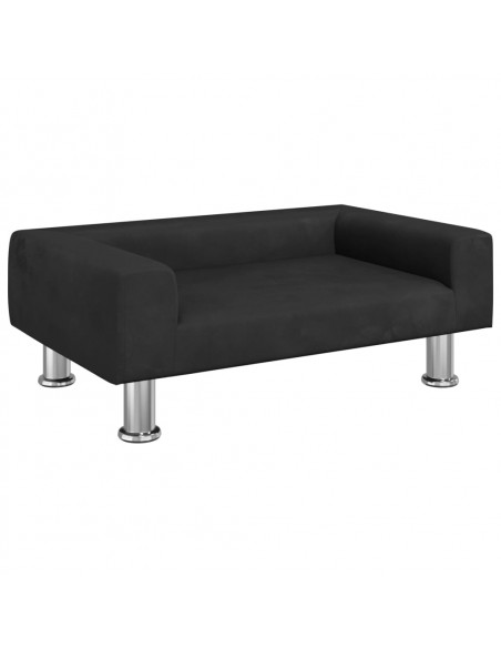 Lettino per Cani Nero 70x45x26,5 cm in Velluto
