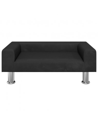 Lettino per Cani Nero 70x45x26,5 cm in Velluto