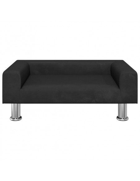 Lettino per Cani Nero 70x45x26,5 cm in Velluto