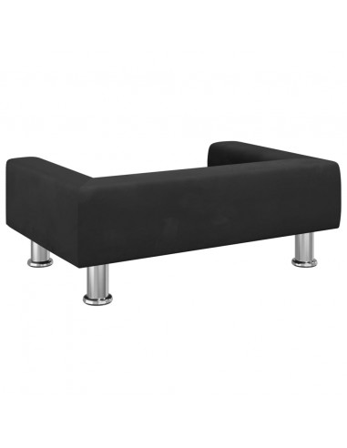 Lettino per Cani Nero 70x45x26,5 cm in Velluto