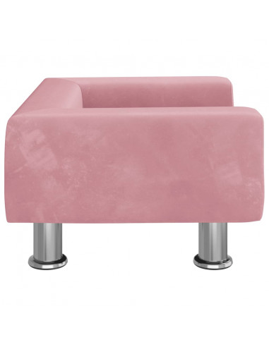 Lettino per Cani Rosa 50x40x26,5 cm in Velluto