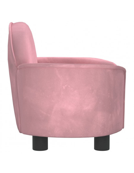 Lettino per Cani Rosa 66x40x45 cm in Velluto