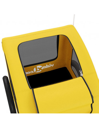 Rimorchio da Bici per Animali Giallo Oxford e Ferro