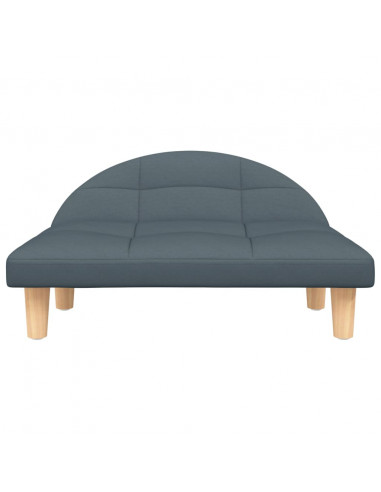 Lettino per Cani Grigio Scuro 70x52x30 cm in Tessuto