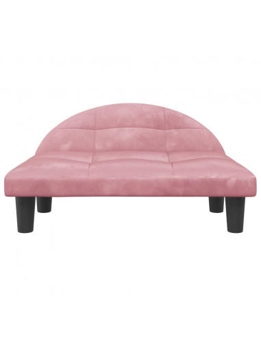 Lettino per Cani Rosa 70x52x30 cm in Velluto