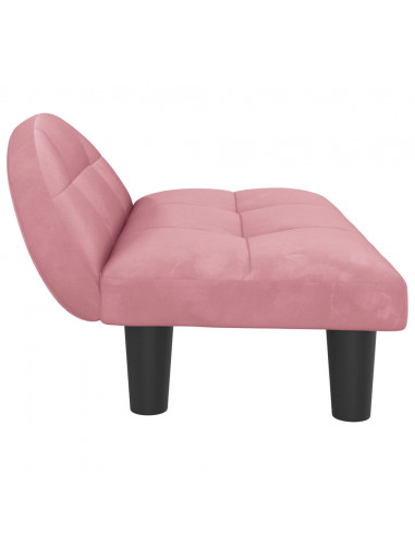 Lettino per Cani Rosa 70x52x30 cm in Velluto