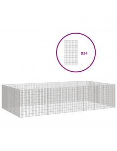 Recinto per Animali Ruspante 24 Pannelli 54x100cm Ferro Zincato 2