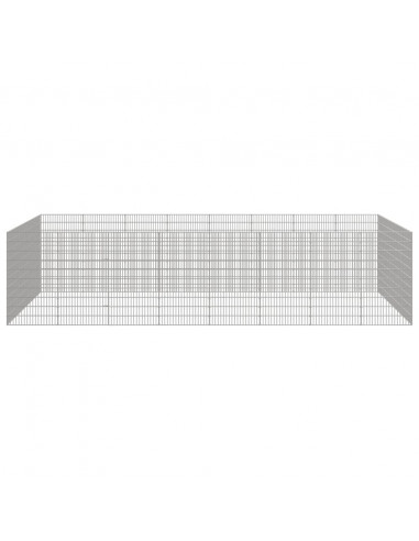 Recinto per Animali Ruspante 24 Pannelli 54x100cm Ferro Zincato