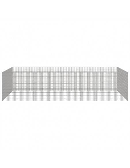 Recinto per Animali Ruspante 24 Pannelli 54x100cm Ferro Zincato