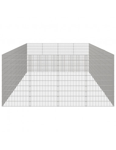 Recinto per Animali Ruspante 24 Pannelli 54x100cm Ferro Zincato